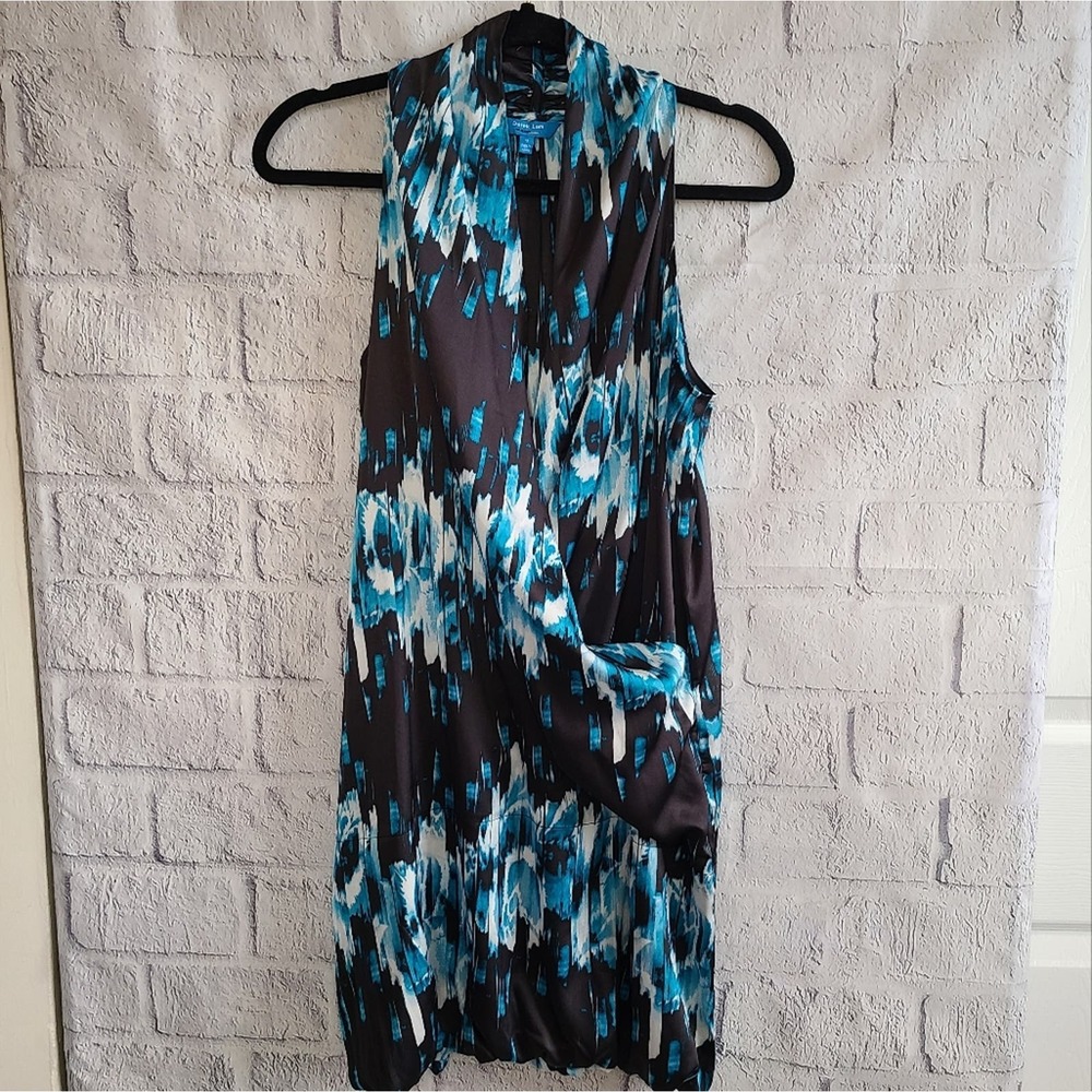 Derek Lam For Design Nation Blue And Black Bubble Hem Midi Dress SZ S